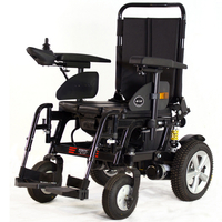 handicapped power wheelchair on jaunt with lead acid battery