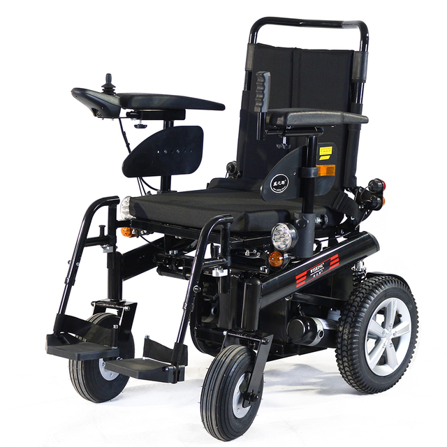 leisure power wheelchair with LED lights for eldly
