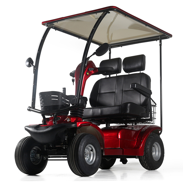double seat mobility scooter with 16 inch tire for elderly