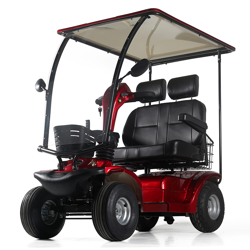 double seat mobility scooter with 16 inch tire for elderly