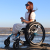Fat Wide Wheels Offroad Beach Sand Wheelchair for Disabled