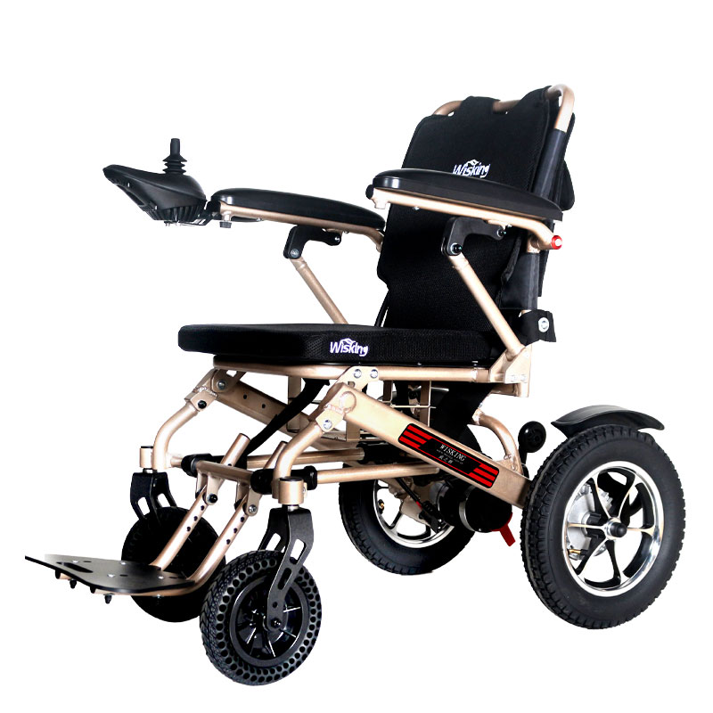 portable lightweight foldable power wheelchair for elderly