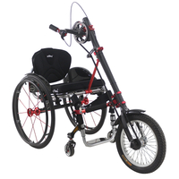 racing hand push handicapped wheelchair trailer