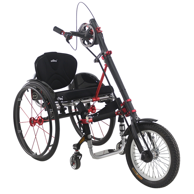 racing hand push handicapped wheelchair trailer