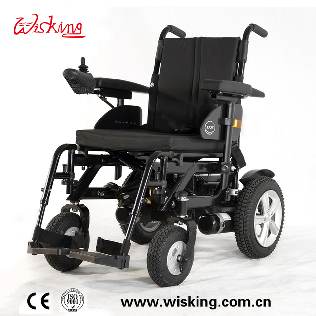 four wheels foldable handicapped electric Wheelchair with e-brake