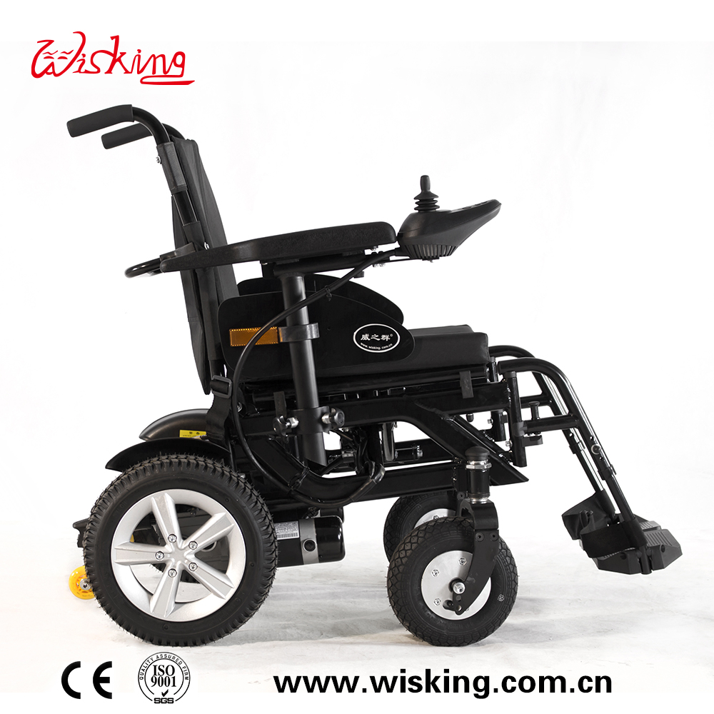 four wheels foldable handicapped electric Wheelchair with e-brake