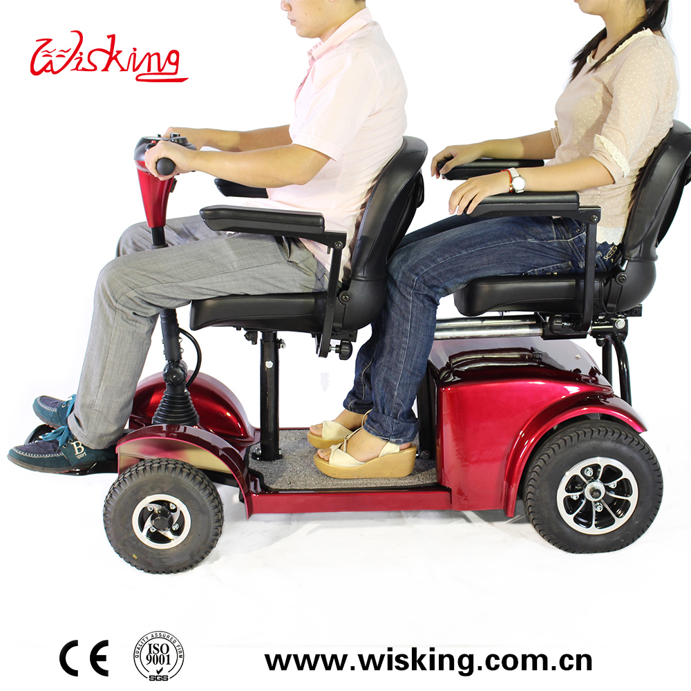 Outdoor double seat mobility electric scooter for disabled