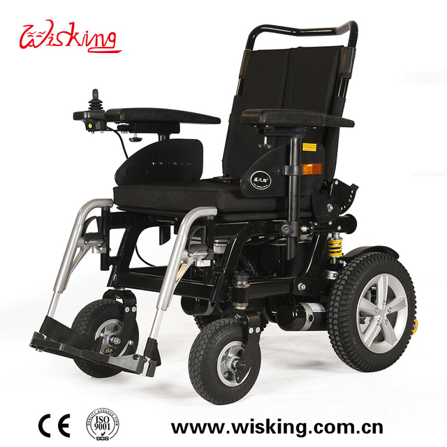 medium handicapped power wheelchair with suspension