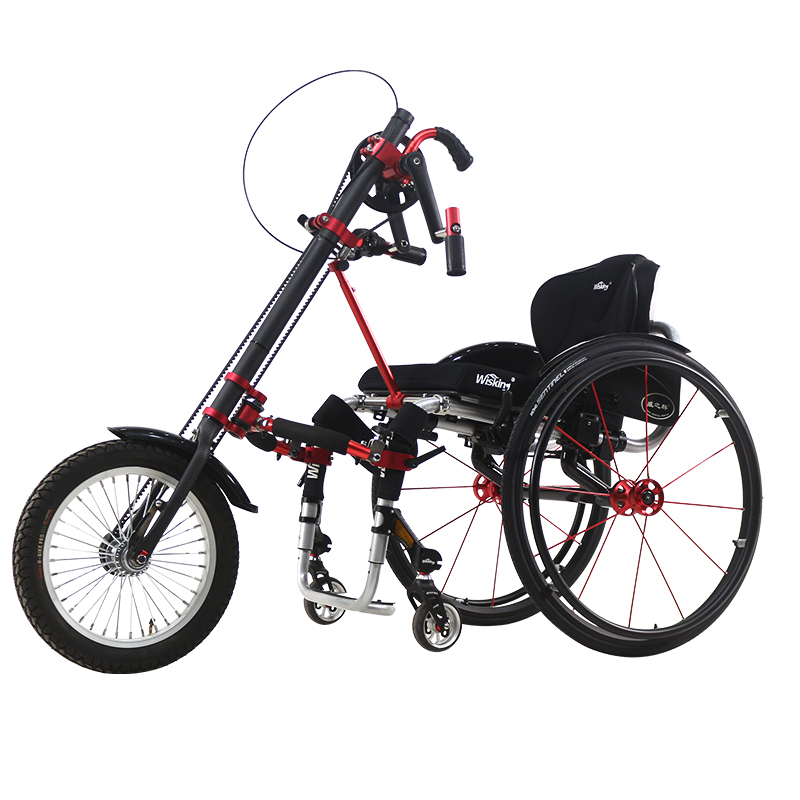 racing hand push handicapped wheelchair trailer