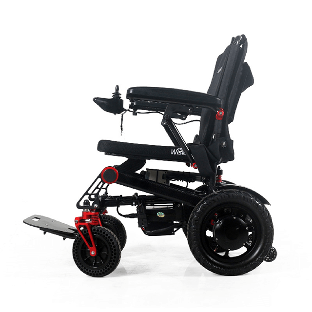 carbon fiber collapsible power wheelchair with lithium battery